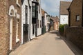 Street in the town centre with traditional british houses in Whitstable Kent United Kingdom