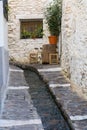 Street from the Town of Pampaneira in La Alpujarra Granadina, Sierra Nevada, Spain Royalty Free Stock Photo