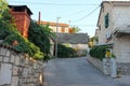 Street in the town Supetar on Brac Royalty Free Stock Photo