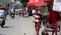 Vietnam street market. Usual hot day in Saigon.