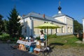 Street trade in front of the Kazan Church. Suzdal, Russia
