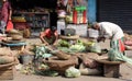 Street trader sell vegetables in Kolkata Royalty Free Stock Photo