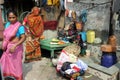 Street trader sell vegetables outdoor in Kolkata Royalty Free Stock Photo