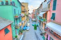 Street in a traditional Italian village Manarola