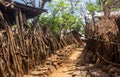 Street in a traditional Konso village, Ethiop