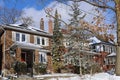 row of traditional middle class single family houses Royalty Free Stock Photo