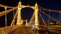 Street traffic on Albert Bridge London - LONDON, ENGLAND - DECEMBER 10, 2019 Royalty Free Stock Photo