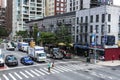 Street with traffic and its skyscrapers in Manhattan, New York City, USA