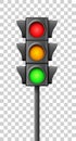Street traffic light icon lamp. Traffic light direction regulate safety symbol isolated