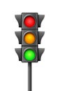 Street traffic light icon lamp. Traffic light direction regulate safety symbol. Transportation control warning Royalty Free Stock Photo