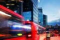 Street traffic by night in London Royalty Free Stock Photo