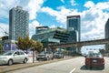 Street traffic. Rush hour at Surrey Vancouver downtown area Royalty Free Stock Photo