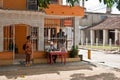 A street in Trinidad, Cuba with turists and locals Royalty Free Stock Photo
