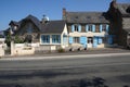 Street with houses in french Brittany Royalty Free Stock Photo