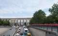Street at the Valens Aqueduct in Istanbul-Fatih, Turkey