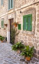 Street in Valldemossa village in Mallorca Royalty Free Stock Photo