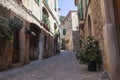 Street in Valldemossa village in Mallorca Royalty Free Stock Photo