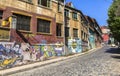 The street of Valparaiso, Chile Royalty Free Stock Photo