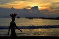 Street Vendor on a beach side,Galle face green,Colombo Sri Lanka