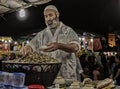 Street vendor of boiled snails in Marrakesh on the Djemaa El Fna square.