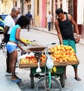 Street Vendor in Havana Royalty Free Stock Photo
