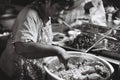 Street vendor in petchaburi Royalty Free Stock Photo