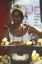 Street vendor in Salvador, Brazil.