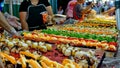 Street vendor selling local Thai food at Pattaya Thailand