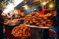 Street vendor selling selling Ramzaan food Royalty Free Stock Photo