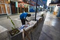 Street vendor selling in the streets of Havana Royalty Free Stock Photo