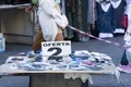 Street vendor sells masks with offer price
