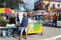 Street vendor in small Caribbean town