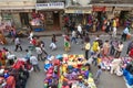 Street vendors ans shops near the New Market, Kolkata, India