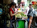 Young Lady making Lime Aide in Bangkok Royalty Free Stock Photo