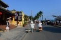 Street vendors in Hoian ancient town Royalty Free Stock Photo