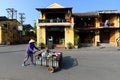 Street vendors in Hoian ancient town Royalty Free Stock Photo