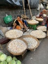 Street Vendors, Vegetable seller. Royalty Free Stock Photo