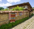 Street vernissage in the Bulgarian village of Zheravna Royalty Free Stock Photo