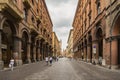 The street of Via Dell`Indipendenza, Bologna Italy Royalty Free Stock Photo