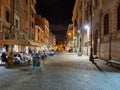 Street of Rome Jewish Quarter by night