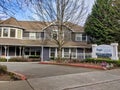 Street view of Aegis Living elderly care facility in the Totem Lake area amidst the COVID-19 outbreak Royalty Free Stock Photo