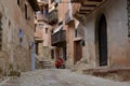 Street view of albarracin, spain Royalty Free Stock Photo