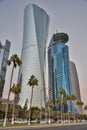 Street view along Corniche waterfront in Doha, Qatar