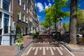 The street view of Amsterdam, Netherlands Royalty Free Stock Photo