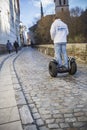 Street view, ancient Carrera del Darro in Albaicin neighborhood