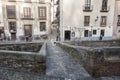 Street view, ancient Carrera del Darro in Albaicin neighborhood