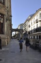 Street view Architecture from Old Center of Lugo City. Spain. Royalty Free Stock Photo
