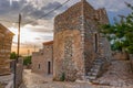 Old tower stone houses in Areopoli village in Mani, Peloponnese, Greece Royalty Free Stock Photo