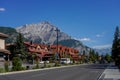 Street view of Banff avenue in summer time season