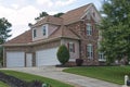 Street view Beautiful stylish brick home Modern architecture